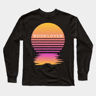 Book lover 80s sunset Long Sleeve T-Shirt
